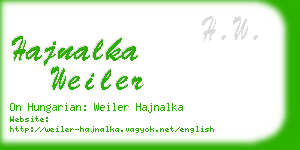 hajnalka weiler business card